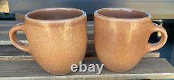 RUSSEL WRIGHT Iroquois Casual China COFFEE MUGS Apricot pair