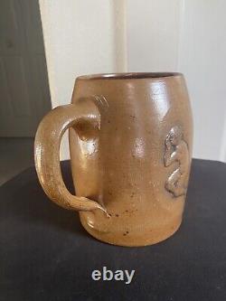 Rare Early Art Nouveau Era Earthenware Pottery Mug/stein Very Cool