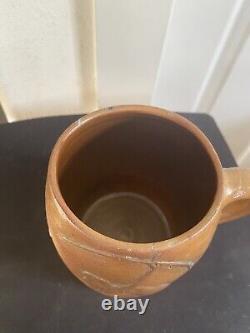 Rare Early Art Nouveau Era Earthenware Pottery Mug/stein Very Cool