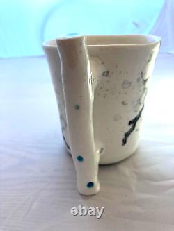 Rare Heesoo Lee Blossom handbuilt wheel-thrown Mug Ceramic Porcelain