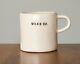 Rare RAE DUNN Magenta Boutique Typewriter Font WAKE UP 3 Mug Coffee Cup HTF