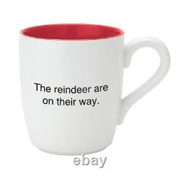 Reindeers Are On Their Way That's All Mug Red Size 4.25in H, 16 oz Pack of 4