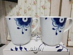 Royal Copenhagen Blue Fluted Mega 37CL Mug Cup Set of 2