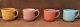 SET Of 4 Lindt Stymeist COLORWAYS Multi Colored Thumbprint Coffee Mugs Cups