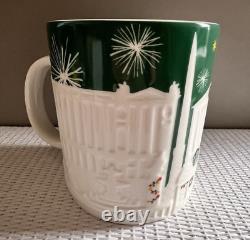 STARBUCKS Green & White Relief PARIS Mug