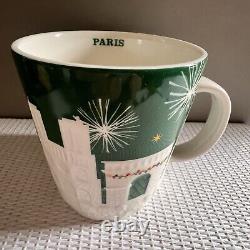 STARBUCKS Green & White Relief PARIS Mug