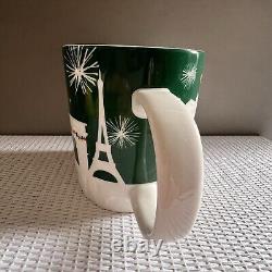 STARBUCKS Green & White Relief PARIS Mug