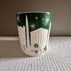 STARBUCKS Green & White Relief PARIS Mug