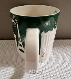 STARBUCKS Green & White Relief PARIS Mug