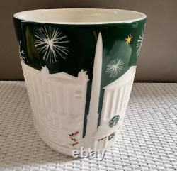 STARBUCKS Green & White Relief PARIS Mug