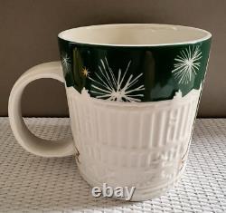 STARBUCKS Green & White Relief PARIS Mug