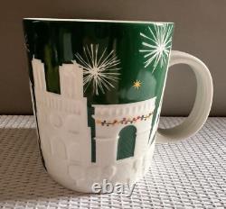 STARBUCKS Green & White Relief PARIS Mug