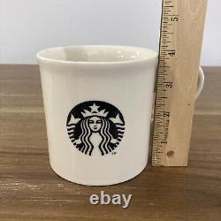 STARBUCKS Large 14 oz Ceramic Coffee Mug Cup Ivory Black Mermaid Logo Tea Cocoa