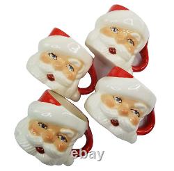 Santa Claus JAMAR MALLORY Cookie Jar Ceramic Punch Bowl Ladle 8 Mugs Christmas