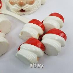 Santa Claus JAMAR MALLORY Cookie Jar Ceramic Punch Bowl Ladle 8 Mugs Christmas