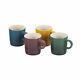 Set Of 4 RARE Le Creuset Botanique Collection 3.5 Oz Espresso Mugs 2.5 Cups