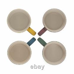 Set Of 4 RARE Le Creuset Botanique Collection 3.5 Oz Espresso Mugs 2.5 Cups