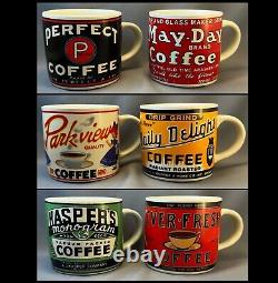 Set Of 6 Coffee Mugs 1992 Yester Year Westwood