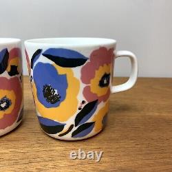 Set / Pair Marimekko Oiva ROSARIUM Coffee Mug Tea Cup Floral Flower Print Roses