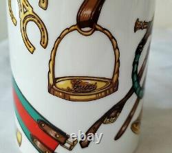 Set of 2 Vintage 12 oz GUCCI Bone China Horse Riding Equestrian Mug Cup England