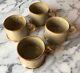 Set of 4 DANSK Designs BLT SPICE speckled tan cups or mugs Niels Refsgaard XLNT