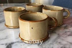 Set of 4 DANSK Designs BLT SPICE speckled tan cups or mugs Niels Refsgaard XLNT