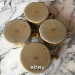 Set of 4 DANSK Designs BLT SPICE speckled tan cups or mugs Niels Refsgaard XLNT