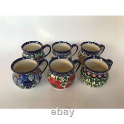 Set of 6 Hand-Painted Artistic Ceramic Mugs 375ml Capacity