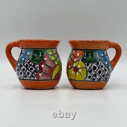 Set of 6 Handmade Mexico Mugs Ceramic Talavera Jarritos