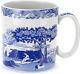 Spode Blue Italian Mugs, Set of 4, Fine Porcelain, 16 oz