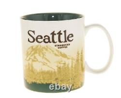 Starbucks Coffee Mug Seattle 2008 Mt Rainier Global Icon Collector Series 16oz