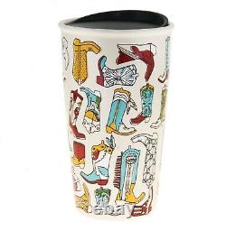 Starbucks Dallas Texas Cowboy Boot Ceramic Traveler Tumbler Coffee Mug 12oz 2016