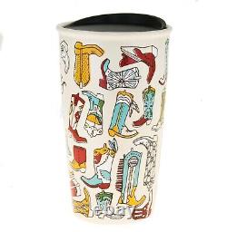 Starbucks Dallas Texas Cowboy Boot Ceramic Traveler Tumbler Coffee Mug 12oz 2016