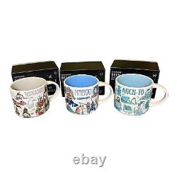 Starbucks Disney Star Wars Set of 3 Nevarro Naboo Ahch-To Coffee Mugs