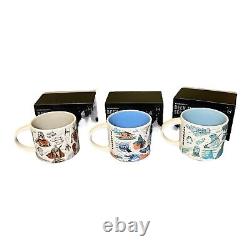 Starbucks Disney Star Wars Set of 3 Nevarro Naboo Ahch-To Coffee Mugs