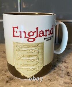 Starbucks England Global Icon Mug 16 Oz 2010 Rare Version 1 Coat of Arms