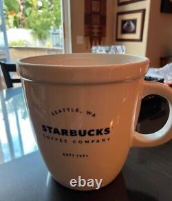 Starbucks Giant Abbey Classic Ceramic Mug 138 oz Limited Edition 10 inch tall