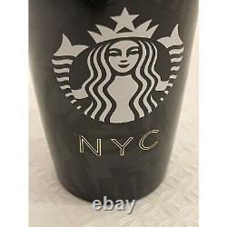 Starbucks Graffiti NYC Tumbler CERAMIC New York City Black Travel Mug 2015 RARE