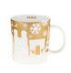 Starbucks Paris France Christmas Relief Gold Mug Limited 2014 City Icon 18Oz