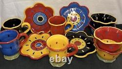 Susan Winget Garden Brights Ceramic 12 Piece Hostess Set Certified International