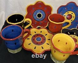 Susan Winget Garden Brights Ceramic 12 Piece Hostess Set Certified International