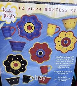 Susan Winget Garden Brights Ceramic 12 Piece Hostess Set Certified International