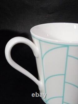 TIFFANY & CO. Luxury Tableware Mug Set of 2 WHITE Ceramic Pre-owned H3.5xW3.1