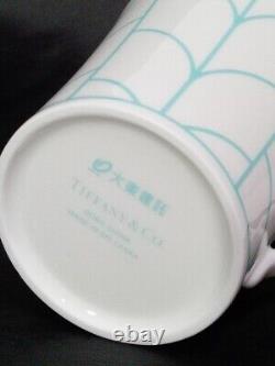 TIFFANY & CO. Luxury Tableware Mug Set of 2 WHITE Ceramic Pre-owned H3.5xW3.1