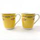 TIFFANY&Co. Mug Pink tulip flower Two-piece set Pottery Yellow unisex