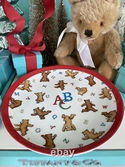 Tiffany Co Alphabet Bears Childs Plate Mug Cup Ceramic ABC's 2006 Japan W Box