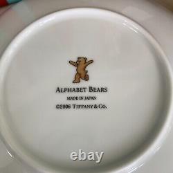 Tiffany Co Alphabet Bears Childs Plate Mug Cup Ceramic ABC's 2006 Japan W Box