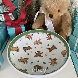 Tiffany Co Alphabet Bears Childs Plate Mug Cup Ceramic ABC's 2006 Japan W Box