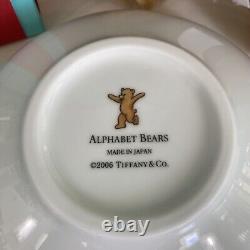 Tiffany Co Alphabet Bears Childs Plate Mug Cup Ceramic ABC's 2006 Japan W Box