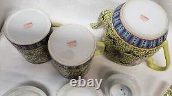 Traditional Chinese Jingdezhen Ceramic 300ml Tea Cups With Lid Teapot 6 Pieces